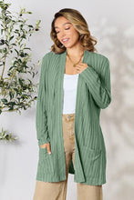 Load image into Gallery viewer, Chilly Days & Nights Ribbed Open Front Cardigan with Pockets (multiple color options)