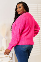 Load image into Gallery viewer, Cross My Heart Rib-Knit Open Front Drop Shoulder Cardigan