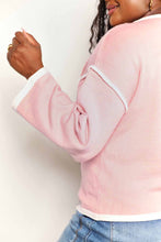 Load image into Gallery viewer, Feeling Cute Contrast Detail Dropped Shoulder Knit Top