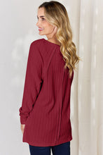 Load image into Gallery viewer, Everyday Basic Ribbed Round Neck Slit Top (multiple color options)