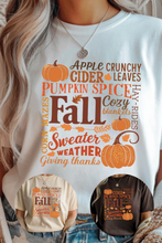 Load image into Gallery viewer, Words of Fall Graphic Tee (multiple color options)
