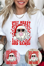 Load image into Gallery viewer, Stay Merry and Bright Graphic Tee (multiple color options)

