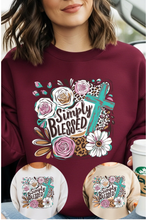 Load image into Gallery viewer, Simply Blessed Graphic Sweatshirt (multiple color options)
