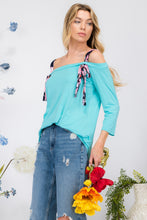 Load image into Gallery viewer, Tie-Strap Off-Shoulder Blouse
