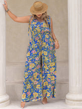 Load image into Gallery viewer, Printed V-Neck Wide Leg Jumpsuit
