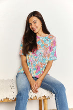 Load image into Gallery viewer, Short &amp; Sweet Floral Round Neck Babydoll Top
