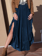 Load image into Gallery viewer, Slit Ruffled Wide Leg Pants (multiple color options)
