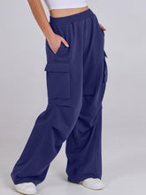 Load image into Gallery viewer, Elastic Waist Wide Leg Pants with Pockets (multiple color options)
