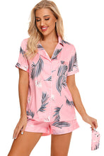 Load image into Gallery viewer, Printed Button Up Short Sleeve Top and Shorts Lounge Set  (multiple color/print options)
