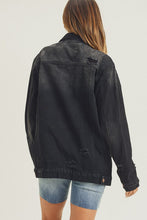 Load image into Gallery viewer, RISEN Distressed Long Sleeve Denim Jacket
