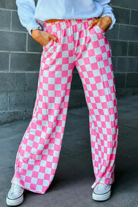 Checkered Wide Leg Pants (2 color options)