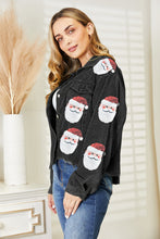 Load image into Gallery viewer, Santa Sequin Raw Hem Jacket (multiple color options)
