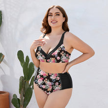 Load image into Gallery viewer, Floral High Waist Two-Piece Swim Set (2 color options)
