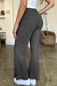 Ribbed High Waist Flare Pants (multiple color options)