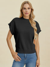 Load image into Gallery viewer, Mock Neck Short Sleeve Sweater (multiple color options)
