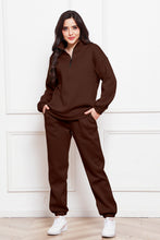 Load image into Gallery viewer, Half Zip Long Sleeve Sweatshirt and Pants Set (multiple color options)
