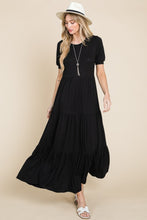 Load image into Gallery viewer, Short Sleeve Tiered Maxi Dress
