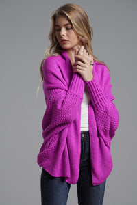 Open Front Batwing Sleeve Cardigan (multiple color options)