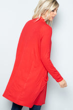 Load image into Gallery viewer, Open Front Cardigan with Pockets in Coral
