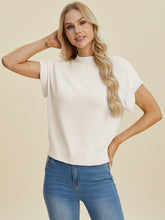 Load image into Gallery viewer, Mock Neck Short Sleeve Sweater (multiple color options)
