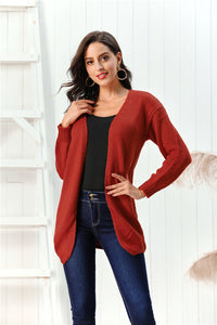 Open Front Long Sleeve Cardigan (multiple color options)