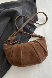 Suede Croissant Shape Shoulder Bag (multiple color options)