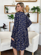 Load image into Gallery viewer, Printed Ruffle Hem Long Sleeve Tiered Dress (multiple color options)
