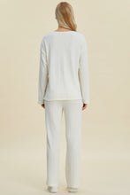 Load image into Gallery viewer, Cable-Knit Long Sleeve Top and Pants Set (multiple color options)
