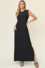 Load image into Gallery viewer, Texture Mock Neck Sleeveless Maxi Dress (multiple color options)
