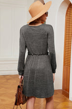 Load image into Gallery viewer, Frill Square Neck Long Sleeve Dress (multiple color options)
