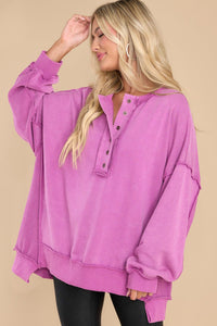 Exposed Seam Long Sleeve Sweatshirt (multiple color options)