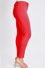 Load image into Gallery viewer, Hyperstretch Mid-Rise Skinny Jean in Ruby Red
