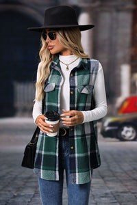 Plaid Button Up Vest (multiple color options)