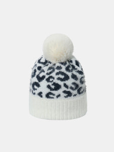 Leopard Hat with Pompom (multiple color options)