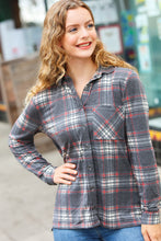 Load image into Gallery viewer, Road Trip Ready Plaid Lightweight Button Up Shacket
