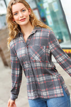 Load image into Gallery viewer, Road Trip Ready Plaid Lightweight Button Up Shacket
