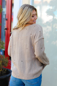 Dueling Dreams Distressed V Neck Sweater
