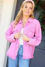 Load image into Gallery viewer, Diva Dreams Pink Acid Wash Stud Detail Denim Jacket
