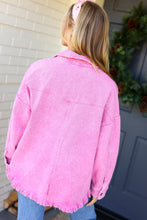 Load image into Gallery viewer, Diva Dreams Pink Acid Wash Stud Detail Denim Jacket
