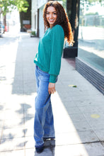 Load image into Gallery viewer, Everyday Rib Mineral Wash Long Sleeve Top in Hunter Green
