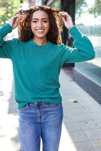 Load image into Gallery viewer, Everyday Rib Mineral Wash Long Sleeve Top in Hunter Green
