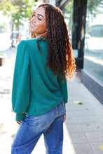 Load image into Gallery viewer, Everyday Rib Mineral Wash Long Sleeve Top in Hunter Green
