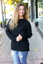 Load image into Gallery viewer, Classy Chic Mock Neck Chest Pocket Knit Sweater in Black
