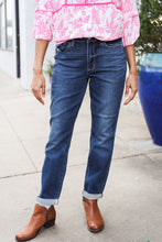 Load image into Gallery viewer, Judy Blue Mid Rise Cuffed Boyfriend Straight Leg Jeans
