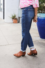 Load image into Gallery viewer, Judy Blue Mid Rise Cuffed Boyfriend Straight Leg Jeans
