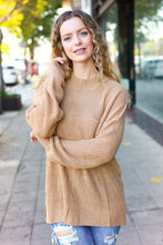 Load image into Gallery viewer, Classy Chic Mock Neck Chest Pocket Knit Sweater in Taupe
