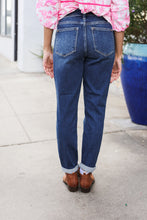 Load image into Gallery viewer, Judy Blue Mid Rise Cuffed Boyfriend Straight Leg Jeans
