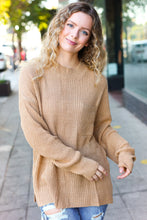 Load image into Gallery viewer, Classy Chic Mock Neck Chest Pocket Knit Sweater in Taupe
