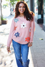 Load image into Gallery viewer, Eyes On You Flower Patch Oversized Knit Sweater in Terracotta
