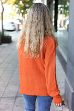 Load image into Gallery viewer, Pumpkin Spice Mock Neck Chest Pocket Knit Sweater
